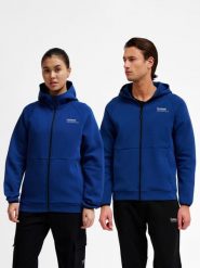 Bluza z kapturem i zamkiem błyskawicznym Hummel Tech Fleece Regular. Niebieskie bluzy damskie Hummel, na wiosnę, xs, bez wzorów, z bawełny, z kapturem. Za 341.35 zł.