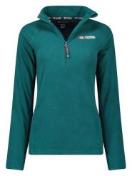 Canadian Peak Bluza polarowa "Tugeak" w kolorze ciemnozielonym rozmiar: L. Zielone bluzy damskie Canadian Peak, l, bez wzorów, z materiału, bez kaptura. Za 73.99 zł.