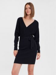 Vero Moda Sukienka dzianinowa 10269251 Czarny Regular Fit. Czarne sukienki damskie Vero Moda, bez wzorów, z dzianiny, bez ramiączek. Za 199.99 zł.