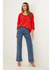 Fleur de Lin Bluzka "Baronne" w kolorze czerwonym rozmiar: S. Czerwone bluzki damskie Fleur de Lin, s, bez wzorów, z bawełny, bez kołnierzyka, bez ramiączek. Za 119.95 zł.