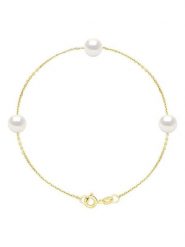 Pearl Addict Złota bransoletka z perłami rozmiar: onesize. Żółte bransoletki damskie Pearl Addict, złote. Za 223.46 zł.