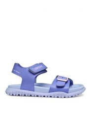 Geox Sandały J Sandal Fusbetto Gi J35HQA 000BC C8039 D Fioletowy. Fioletowe sandały dziewczęce Geox, ze skóry, bez obcasa, bez zapięcia. Za 229.99 zł.