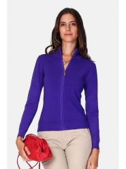 ASSUILI Kardigan w kolorze fioletowym rozmiar: 40. Różowe kardigany damskie Assuili, bez wzorów, z kaszmiru. Za 131.45 zł.