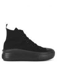 Converse Trampki CHUCK TAYLOR ALL STAR MOVE A03668C Czarny. Czarne trampki dziewczęce Converse, bez wzorów, z materiału, bez zapięcia. Za 249.99 zł.