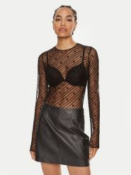 Elisabetta Franchi Body BO-004-46E2 Czarny Regular Fit. Czarne body i gorsety Elisabetta Franchi, bez wzorów, z syntetyku. Za 759.99 zł.