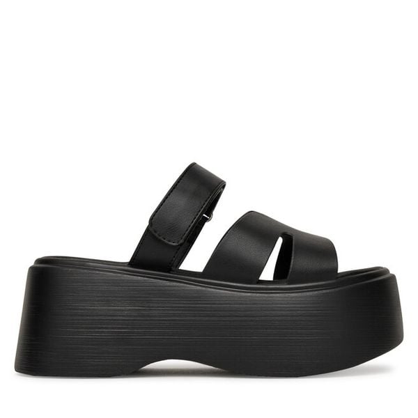 Klapki DeeZee. Czarne klapki damskie DeeZee, bez wzorów, bez obcasa, bez zapięcia. Za 139.99 zł.