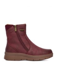 Go Soft Botki CEO-INES WS5921-03 Bordowy. Czerwone botki damskie GO SOFT, z materiału, bez obcasa, na płaskiej podeszwie, bez zapięcia. Za 199.99 zł.