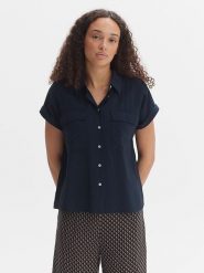 OPUS Koszula w kolorze granatowym rozmiar: 38. Niebieskie koszule damskie Opus, bez wzorów, bez kołnierzyka, bez ramiączek. Za 121.99 zł.