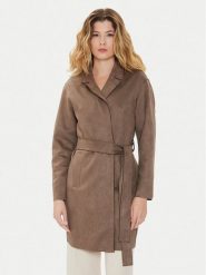 ONLY Płaszcz przejściowy Joline 15315660 Brązowy Regular Fit. Brązowe płaszcze damskie Only, s, bez wzorów, z syntetyku, bez kaptura. Za 209.99 zł.