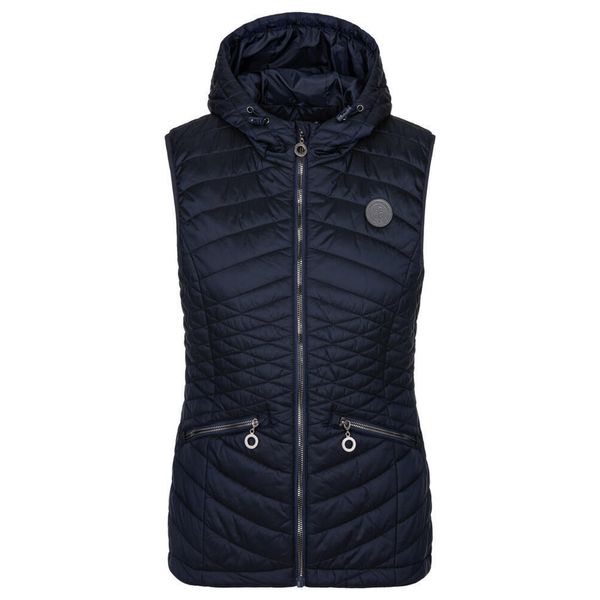 Damska pikowana kamizelka LOAP Ilmanax, niebieska, S. Niebieskie kamizelki damskie ZEAGLE, s, bez wzorów, z puchu, bez kaptura. Za 253.99 zł.