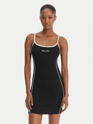 Guess Jeans Sukienka codzienna W6GKY1 KF641 Czarny Slim Fit. Czarne sukienki damskie Guess Jeans, z aplikacjami, z bawełny, bez ramiączek. Za 329.99 zł.