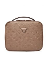 Guess Kosmetyczka TWDP74 52045 Beżowy. Brązowe kosmetyczki damskie Guess, z aplikacjami, ze skóry. Za 319.99 zł.