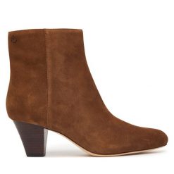 Botki LAUREN RALPH LAUREN. Brązowe botki damskie Lauren Ralph Lauren, bez obcasa, na słupku, bez zapięcia. Za 1,199.00 zł.