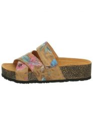 Think! Skórzane klapki "Papu" w kolorze jasnobrązowym ze wzorem rozmiar: 41. Brązowe klapki damskie Think!, bez wzorów, z otwartym noskiem, bez obcasa, na platformie, bez zapięcia. Za 176.91 zł.