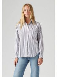 Levi's Koszula w kolorze biało-granatowym rozmiar: S. Białe koszule damskie Levi's, s, bez wzorów, z bawełny, bez kołnierzyka, bez ramiączek. Za 131.43 zł.