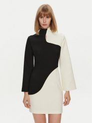 Simona Corsellini Sukienka koktajlowa A24CPAB016 Czarny Relaxed Fit. Czarne sukienki damskie SIMONA CORSELLINI, bez wzorów, z syntetyku, wizytowe, bez ramiączek. Za 1,399.00 zł.