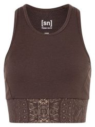 Super.natural Top funkcyjny "Arabesque" w kolorze brązowym rozmiar: XL. Brązowe koszulki sportowe damskie super.natural, xl, bez wzorów, z materiału, bez ramiączek. Za 130.99 zł.