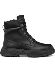 Geox Skórzane botki "Lamidie + Grip" w kolorze czarnym rozmiar: 38. Czarne botki damskie Geox, bez obcasa, bez zapięcia. Za 343.41 zł.