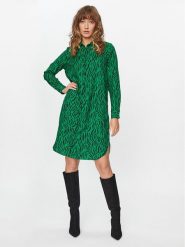 ONLY Sukienka koszulowa 15289129 Zielony Regular Fit. Zielone sukienki damskie Only, bez wzorów, z syntetyku, bez ramiączek. Za 79.99 zł.