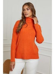 Soft Cashmere Golf w kolorze pomarańczowym rozmiar: 38/40. Pomarańczowe golfy damskie Soft Cashmere, bez wzorów, z kaszmiru, bez ramiączek. Za 137.55 zł.