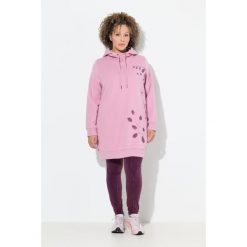 Damskie Bluza z kapturem oversize motyw z trawą kieszenie długi rękaw. Czerwone bluzy damskie Ulla Popken, plus size, bez wzorów, z bawełny, z kapturem. Za 279.99 zł.