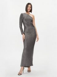 Please Sukienka wieczorowa A1XPBFT000 Srebrny Slim Fit. Szare sukienki damskie Please, bez wzorów, z syntetyku, wizytowe, bez ramiączek. Za 239.99 zł.