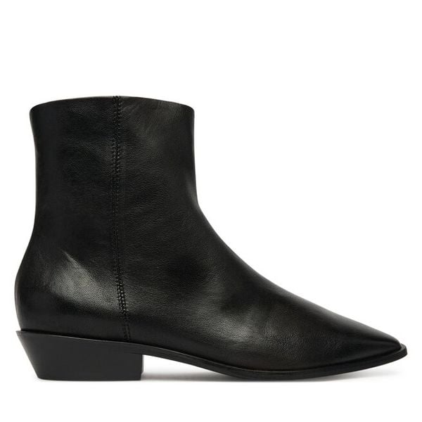 Botki Balagan. Czarne botki damskie BALAGAN, bez obcasa, na słupku, bez zapięcia. Za 579.99 zł.