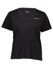 Pepe Jeans Koszulka w kolorze czarnym rozmiar: S. Czarne bluzki damskie Pepe Jeans, s, bez wzorów, z bawełny, bez kołnierzyka, bez ramiączek. Za 74.63 zł.