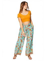 Aller Simplement Spodnie w kolorze turkusowo-pomarańczowym rozmiar: 34-40. Brązowe spodnie materiałowe damskie Aller Simplement, bez wzorów, z materiału. Za 43.99 zł.