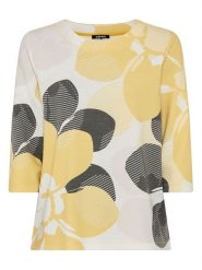 Olsen Bluza w kolorze złoto-biało-czarnym rozmiar: 48. Białe bluzy damskie Olsen, bez wzorów, bez kaptura. Za 129.95 zł.
