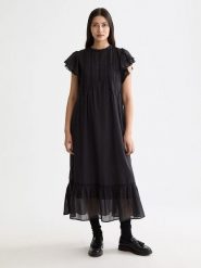Scotch & Soda Sukienka w kolorze czarnym rozmiar: 38. Czarne sukienki damskie Scotch & Soda, bez wzorów, z bawełny, bez ramiączek. Za 244.95 zł.