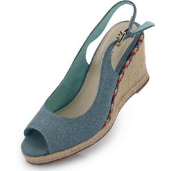 Sandały letnie Tamiko damskie, roz. 39, szaro-zielone. Czerwone sandały damskie ZIKKO, bez wzorów, z włókna, z otwartym noskiem, bez obcasa, bez zapięcia. Za 150.99 zł.