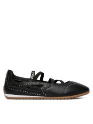 REPLAY Baleriny GWSN2.000.C0007S Czarny. Czarne balerinki damskie Replay, bez wzorów, ze skóry. Za 349.99 zł.