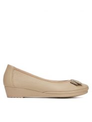 Go Soft Baleriny WI23-SALMA-06 Beżowy. Brązowe balerinki damskie GO SOFT, bez wzorów, z materiału. Za 199.99 zł.