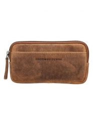 HIDE & STITCHES Skórzana saszetka w kolorze jasnobrązowym - 17,5 x 9 x 2 cm rozmiar: onesize. Brązowe nerki i saszetki damskie HIDE & STITCHES, bez wzorów, z materiału. Za 65.99 zł.