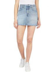 Pepe Jeans Spódnica dżinsowa "Rachel" w kolorze błękitnym rozmiar: S. Niebieskie spódnice damskie Pepe Jeans, na co dzień, s, z aplikacjami, z jeansu, klasyczne, mini. Za 149.31 zł.