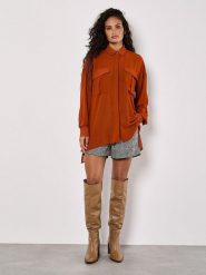 Apricot Bluzka w kolorze pomarańczowym rozmiar: M. Pomarańczowe bluzki damskie Apricot, m, bez wzorów, bez kołnierzyka, bez ramiączek. Za 61.46 zł.