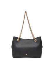 Calvin Klein Torebka Minimal Monogram Shoulder Bag Wi LV04F3205G Czarny. Czarne torebki wieczorowe damskie Calvin Klein, bez wzorów, z materiału, bez dodatków. Za 369.99 zł.