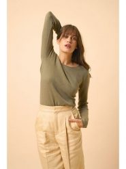 Just Cashmere Kaszmirowy sweter w kolorze khaki rozmiar: L. Brązowe swetry klasyczne damskie Just Cashmere, l, z kaszmiru, bez kołnierzyka. Za 361.99 zł.