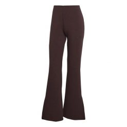 Rozkloszowane spodnie damskie adidas Soft Lux. Brązowe spodnie sportowe damskie Adidas, l, bez wzorów, z materiału, na fitness i siłownię. Za 375.99 zł.