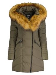 Geographical Norway Kurtka pikowana "Chaya" w kolorze khaki rozmiar: XL. Brązowe kurtki damskie Geographical Norway, xl, z aplikacjami, bez kaptura. Za 206.42 zł.