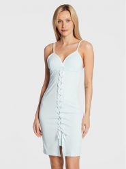 Adidas Sukienka letnia Always Original Laced Strap HK5088 Błękitny Slim Fit. Niebieskie sukienki damskie Adidas, bez wzorów, z syntetyku, bez ramiączek. Za 269.99 zł.