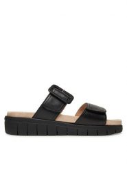 Caprice Klapki 9-27203-44 Czarny. Czarne klapki damskie Caprice, bez wzorów, ze skóry, bez obcasa, bez zapięcia. Za 227.99 zł.