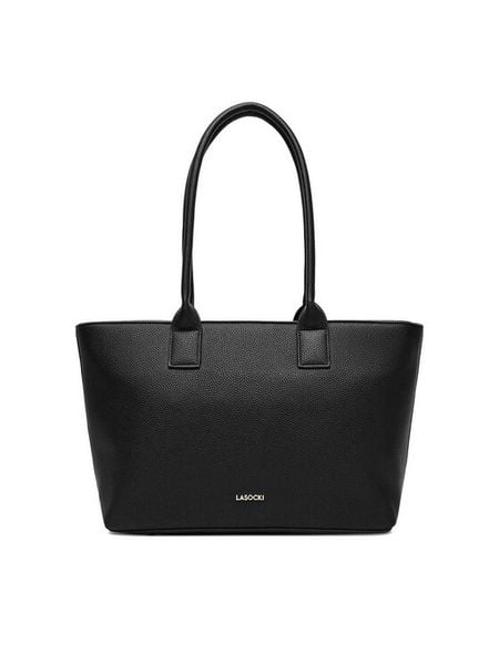Lasocki Torebka C-LSK-X-005-08 Czarny. Czarne shopper bag Lasocki, z materiału, bez dodatków. Za 189.99 zł.