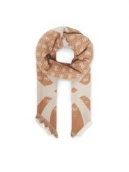 Guess Chusta AW5418 POL03 Beżowy. Brązowe chusty damskie Guess, z aplikacjami, z materiału. Za 239.99 zł.