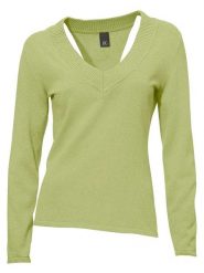 Heine Sweter w kolorze zielonym rozmiar: 38. Zielone swetry klasyczne damskie Heine, z bawełny, bez kołnierzyka. Za 78.99 zł.