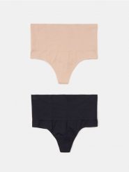 Bezszwowe stringi modelujące 2 pack - wielobarwny. Stringi Sinsay, bez wzorów. Za 29.99 zł.