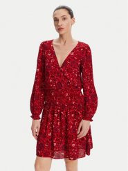 Pepe Jeans Sukienka codzienna Cecile PL953669 Czerwony Regular Fit. Czerwone sukienki damskie Pepe Jeans, bez wzorów, z jeansu, bez ramiączek. Za 279.99 zł.