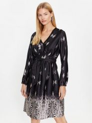 Tatuum Sukienka codzienna Alma T2316.195 Czarny Regular Fit. Czarne sukienki damskie TATUUM, bez wzorów, z wiskozy, bez ramiączek. Za 279.99 zł.