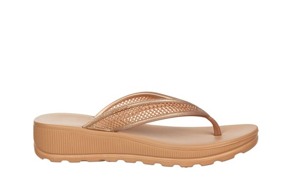 Japonki Azaleia Angelica Glitter Brown Rose, Beżowy, Tworzywo - 40. Brązowe klapki damskie Azaleia, bez wzorów, z tworzywa sztucznego, bez obcasa, bez zapięcia. W wyprzedaży za 112.49 zł.